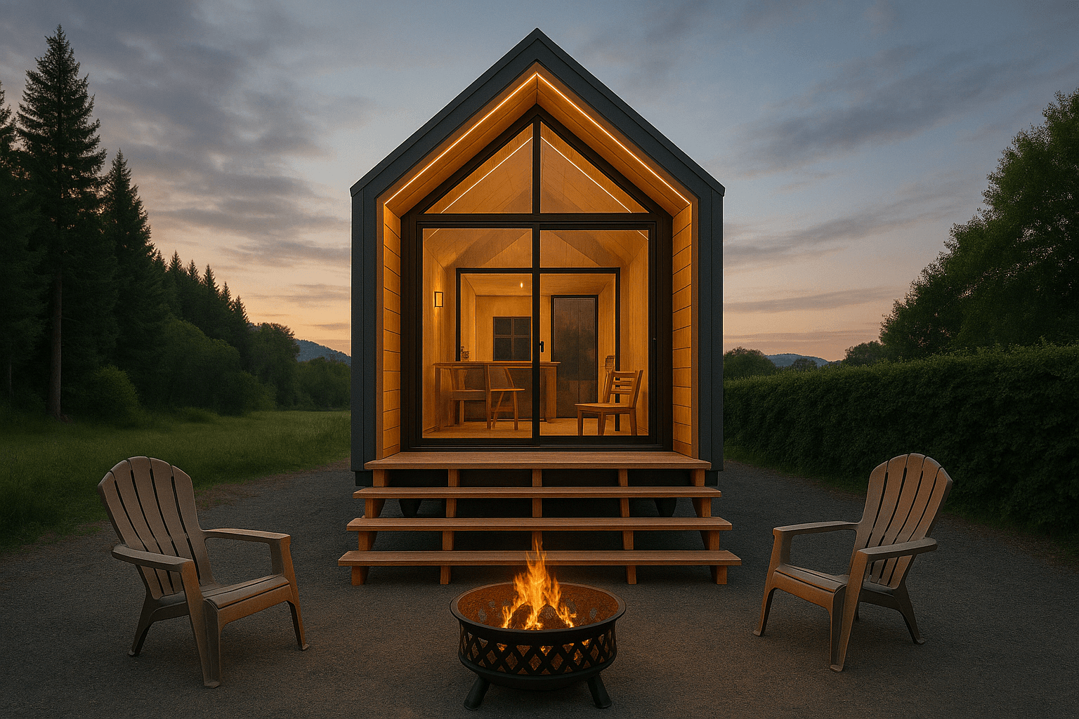 Tava Modular front view at dusk